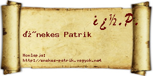 Énekes Patrik névjegykártya